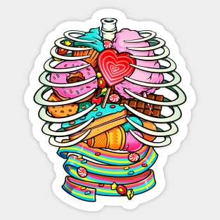 Unicorn Anatomy Sweet Inside Sticker